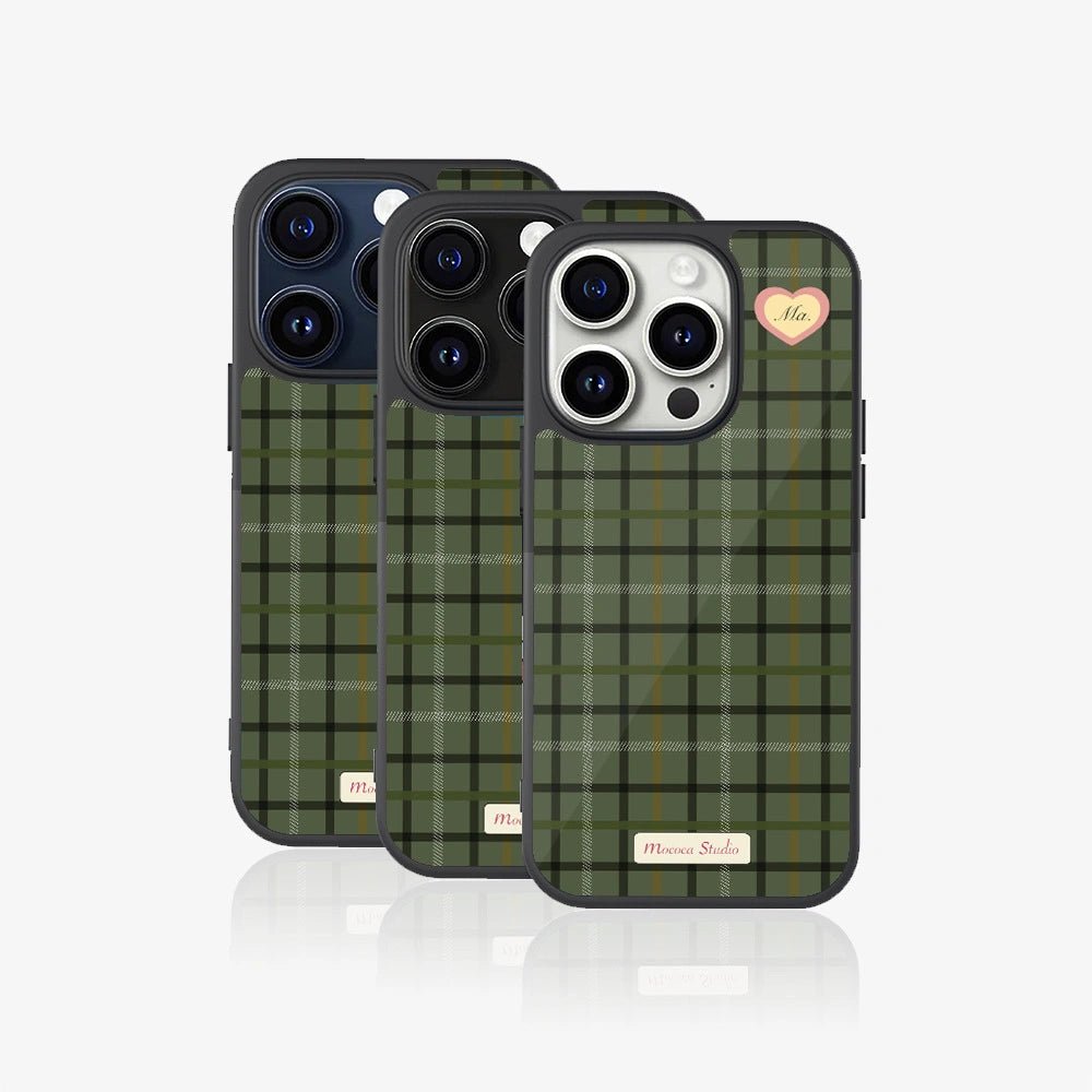 Green Checkerboard - iPhone Case